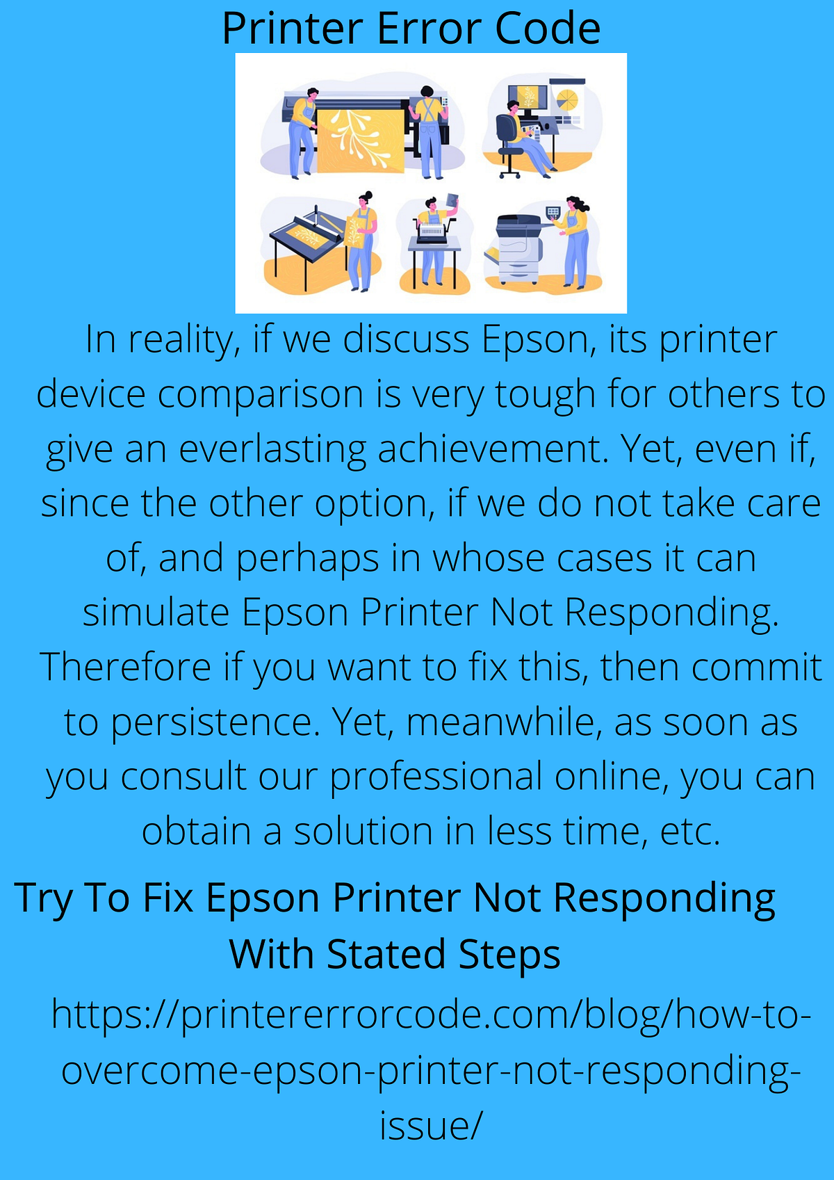 Try To Fix Epson Printer Not Responding With Stated Steps