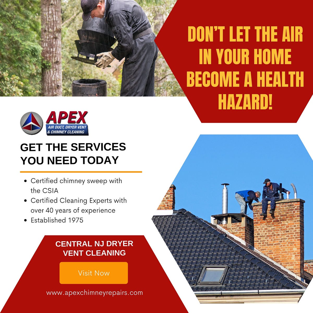 Chimney Repair Company — Dayton, New Jersey | by Apex Air Duct Cleaning