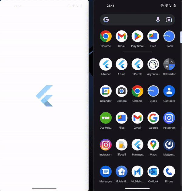 Single entry app (on the left) and multiple entry app (on the right)