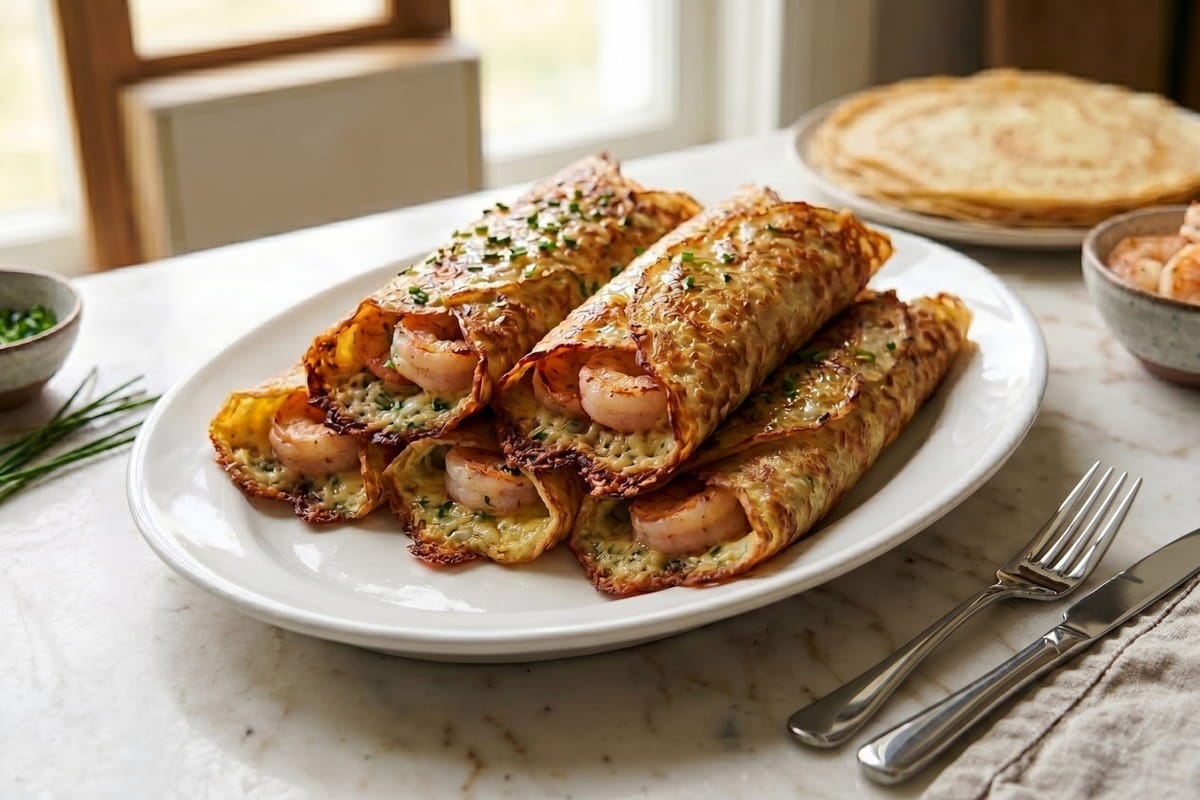 Why Most Internet Recipes Ruin Crispy Cheese and Shrimp Crepes (And How to Fix It)