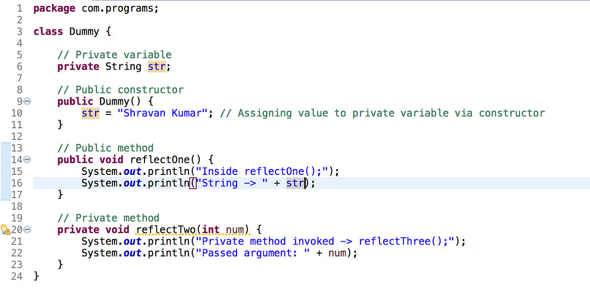 Reflection API — Java. Do you want to access or invoke private members ...