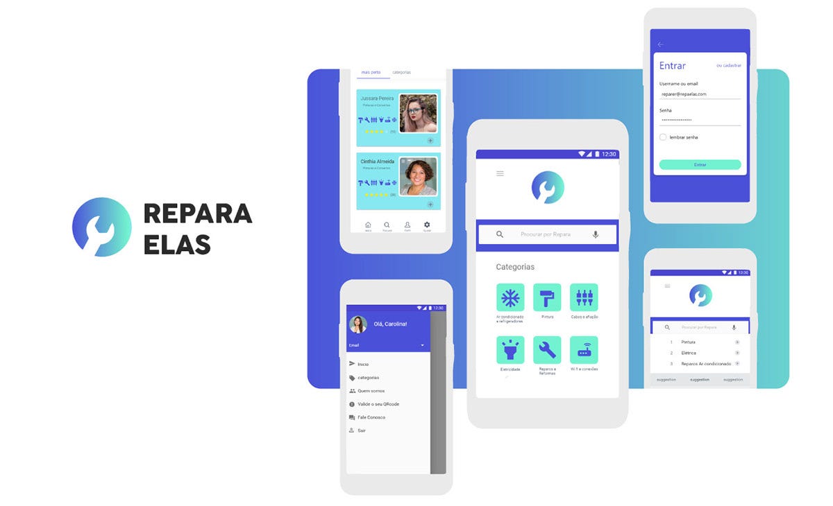 Repara Elas- App UI/UX. Este é um projeto criado para a… | by Fernanda ...
