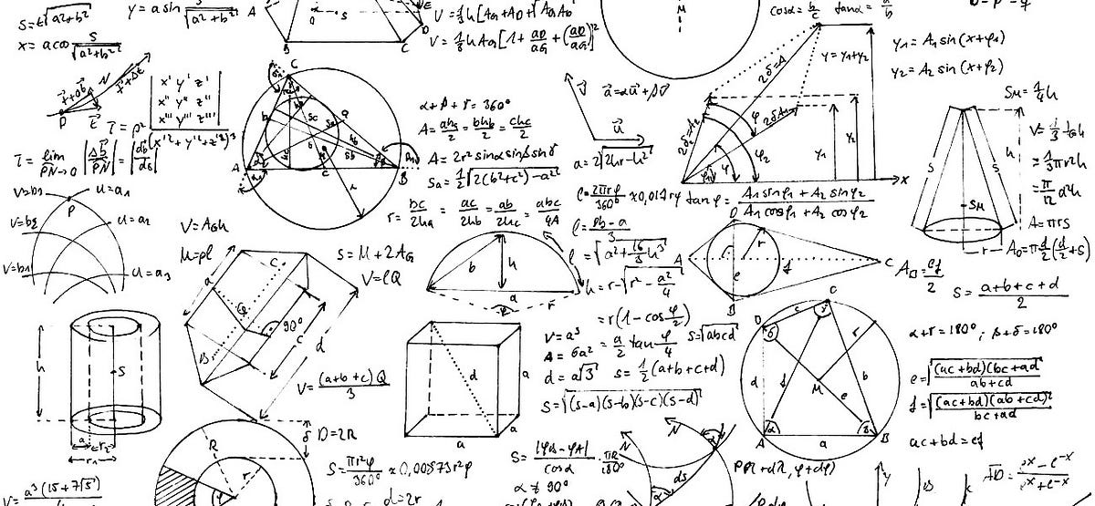 большие математические формулы. геометрические вычисления. формулы нахождения площади и периметра всех фигур. фон математика. формулы нахождения площадей геометрических фигур.
