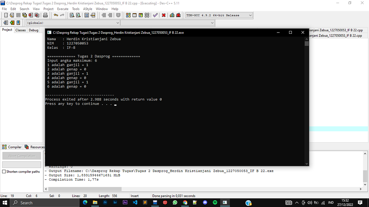 QUIZ 1 (7 Nopember — 13 Nopember) - Herdin Kristianjani Zebua - Medium
