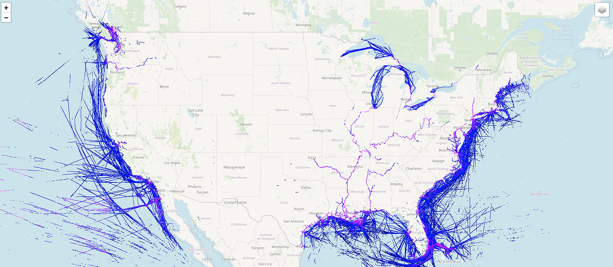 Dynamically displaying millions of points on a web map with Python | by ...