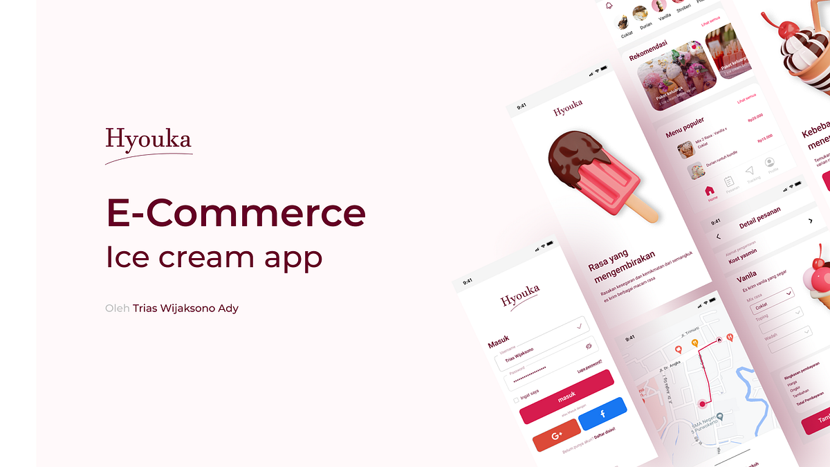 UI/UX Case Study for Ice Cream store by Trias Wijaksono
