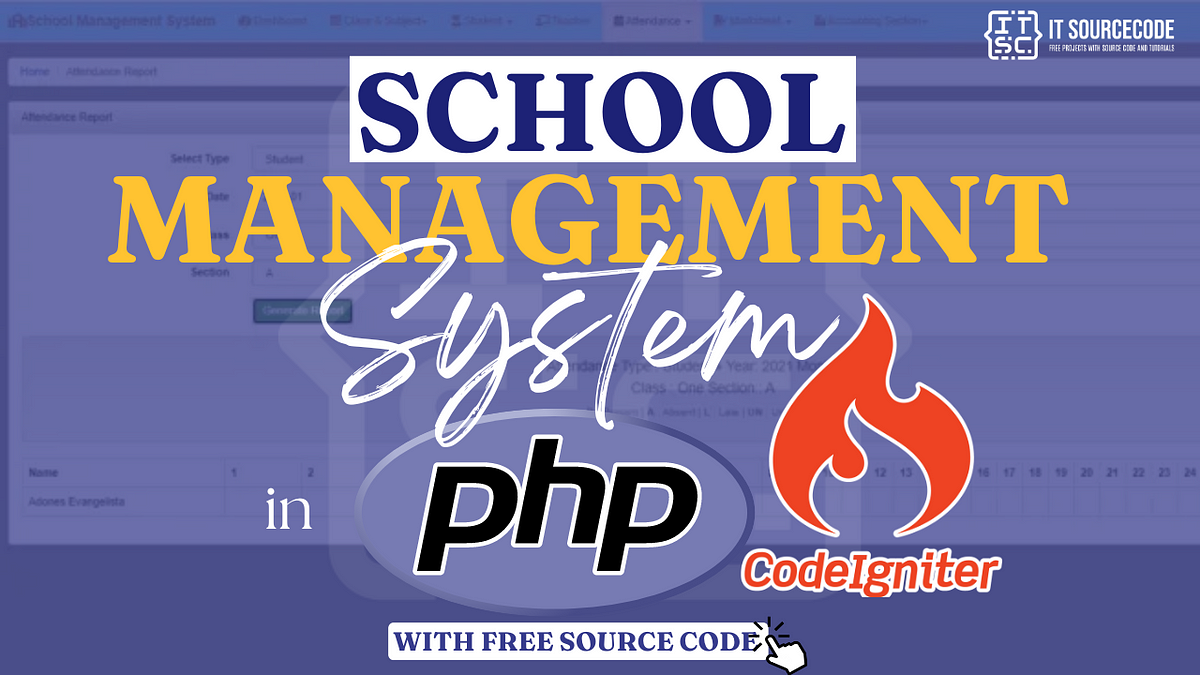 School Management System in PHP CodeIgniter with Source Code | by JOKEN ...