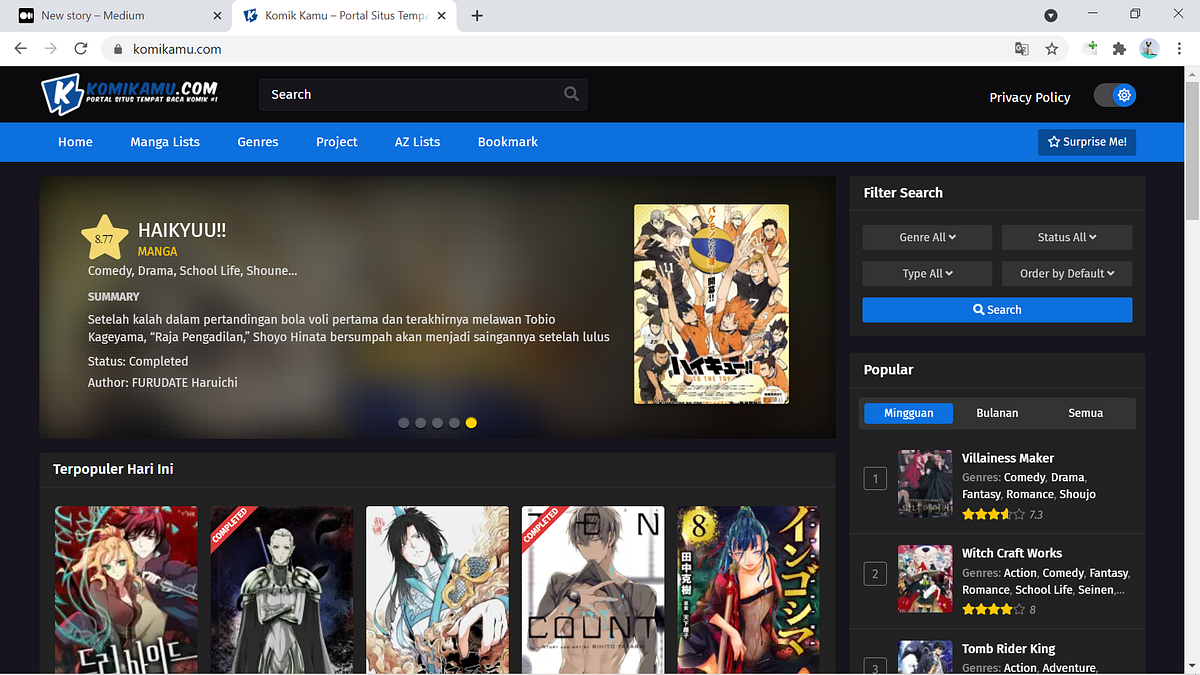 Tempat Untuk Baca Komik Manga Boku no Heya ga Dungeon no Kyuukeijo ni