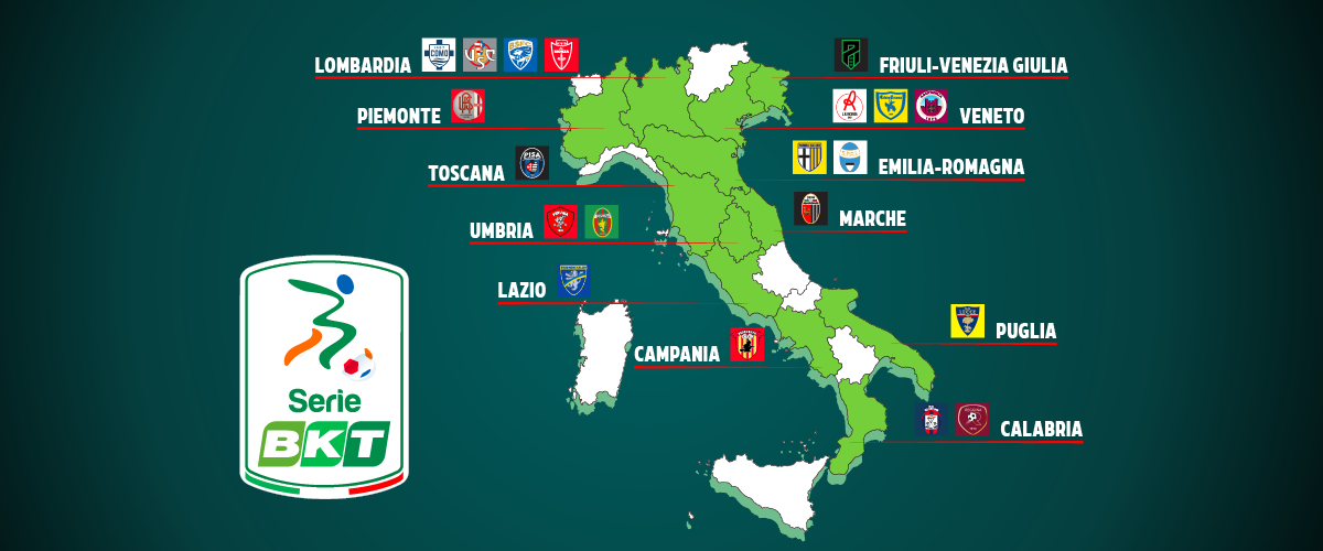 fixed) Italian serie A+serie B football/soccer teams : r/MapPorn