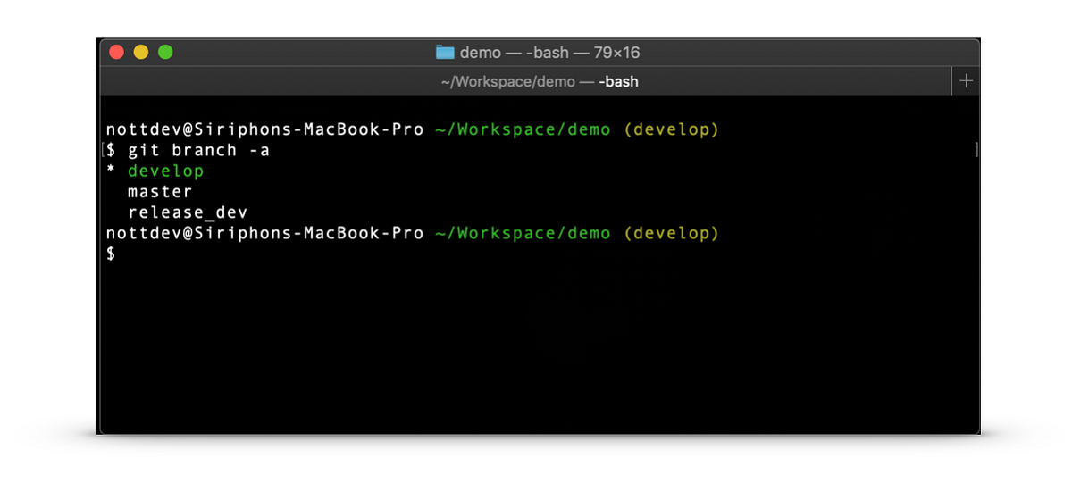 เพิ่ม Git Branchใน Command Prompt ใน Linux/UNIX shell | by NottDev | Medium image.