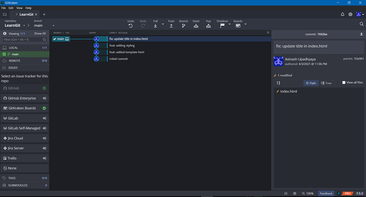 Combine old git commits using GitKraken by Avinash Upadhyaya K R Medium
