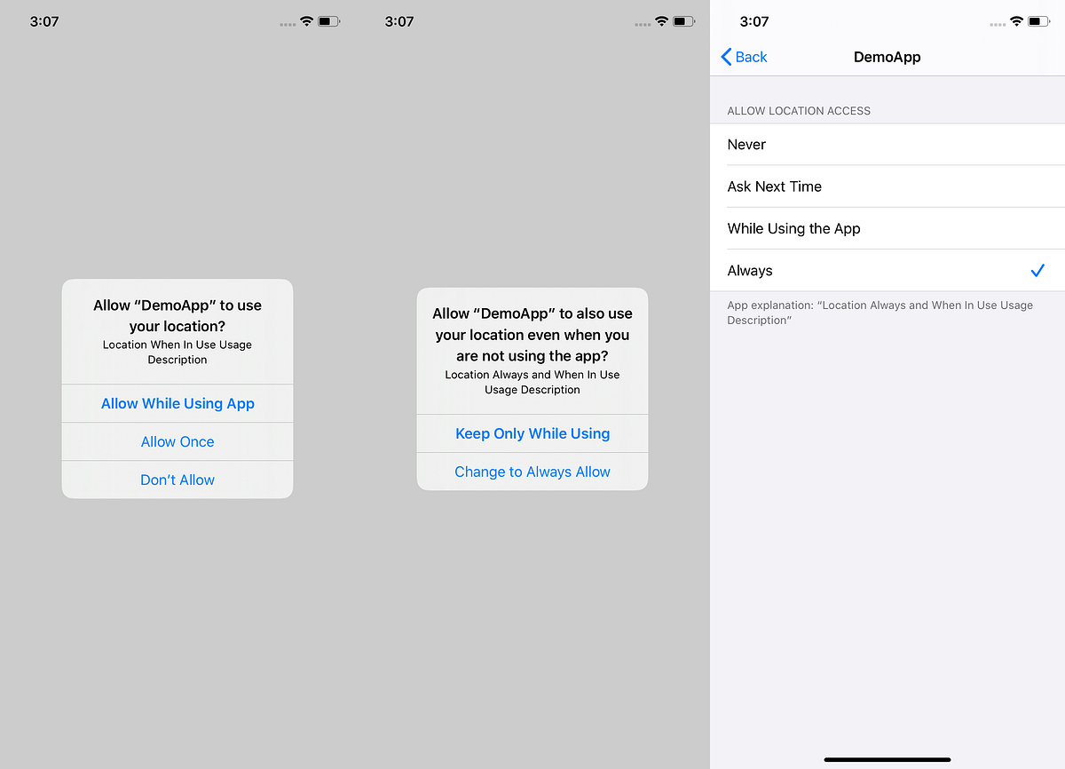 Location Permission in iOS 13. How to request properly “Always Allow