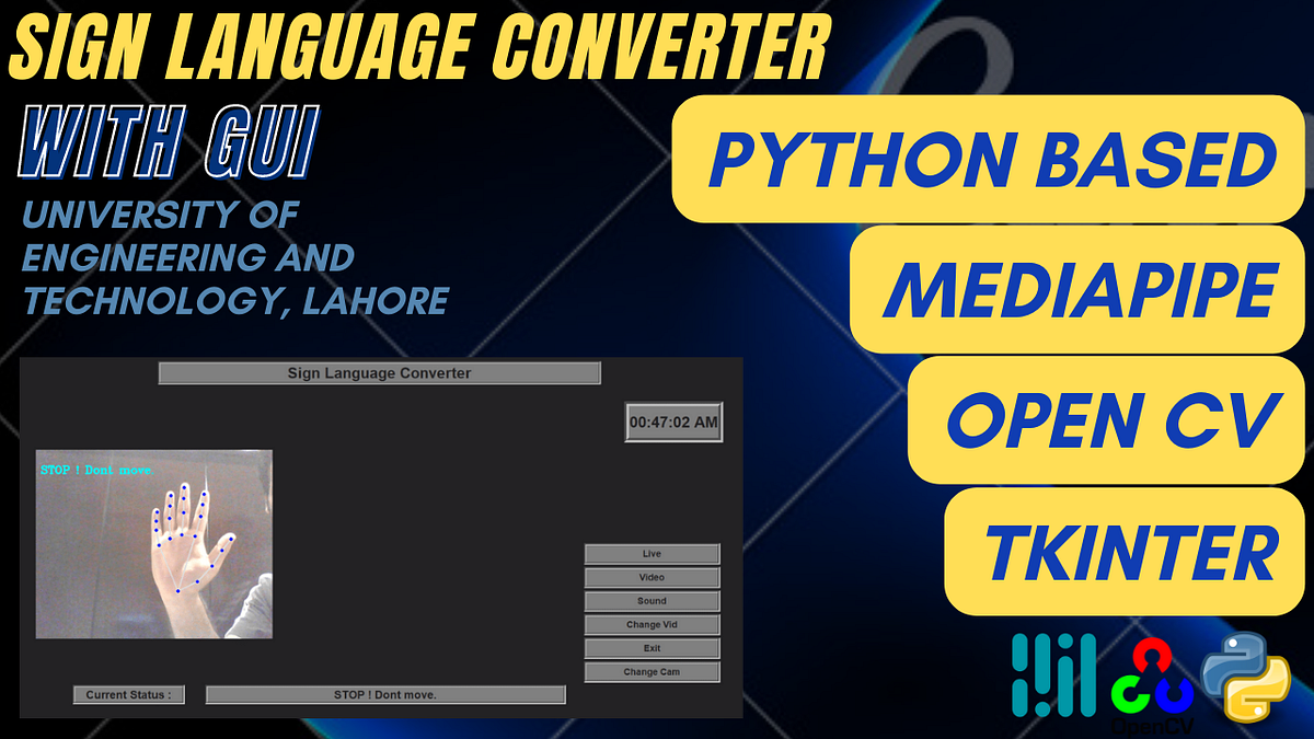 Sign Language Converter Program Using Python Open Cv, Mediapipe, and ...