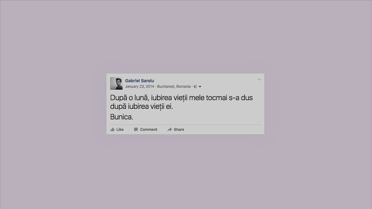 Lux: Nimeni nu ne spune în copilărie că moartea e un lucru firesc