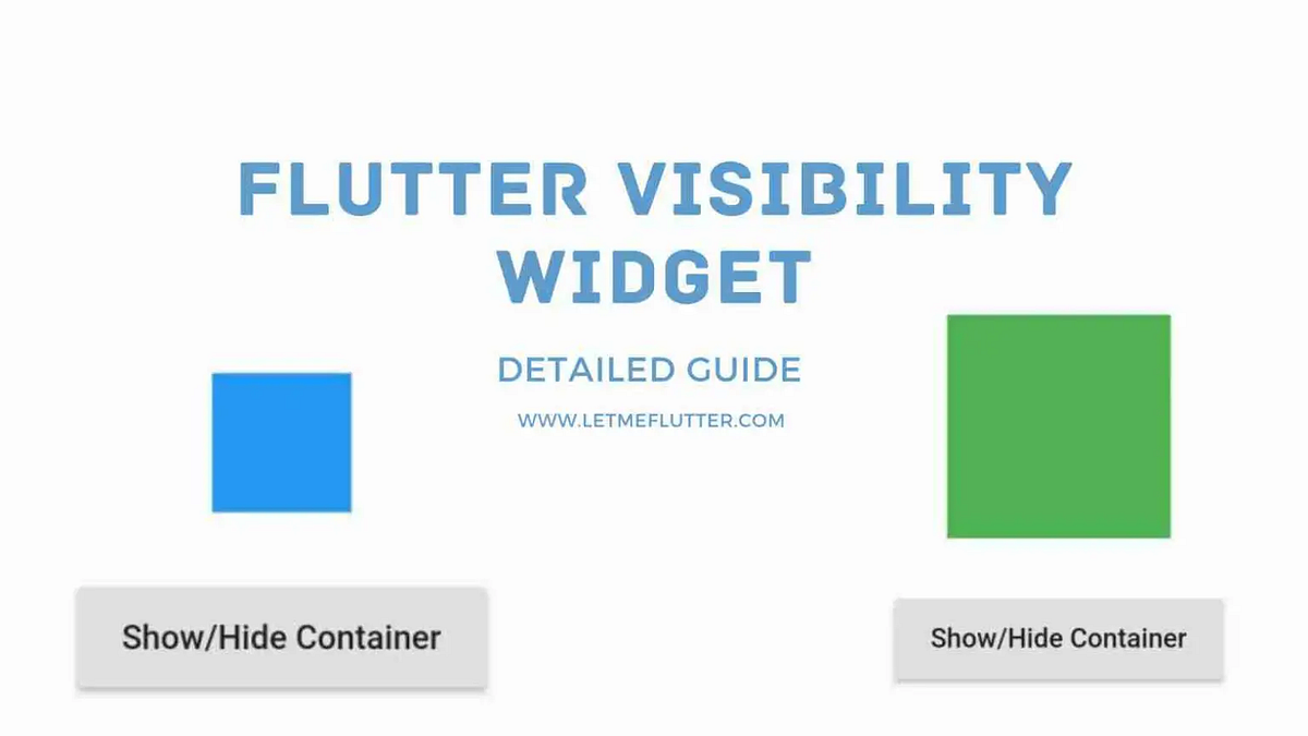 Flutter Visibility Widget. In this Flutter tutorial, we’ll… by