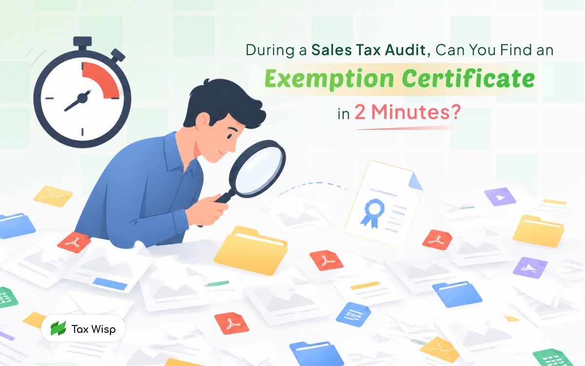 During a Sales Tax Audit, Can You Find an Exemption Certificate in 2 Minutes?