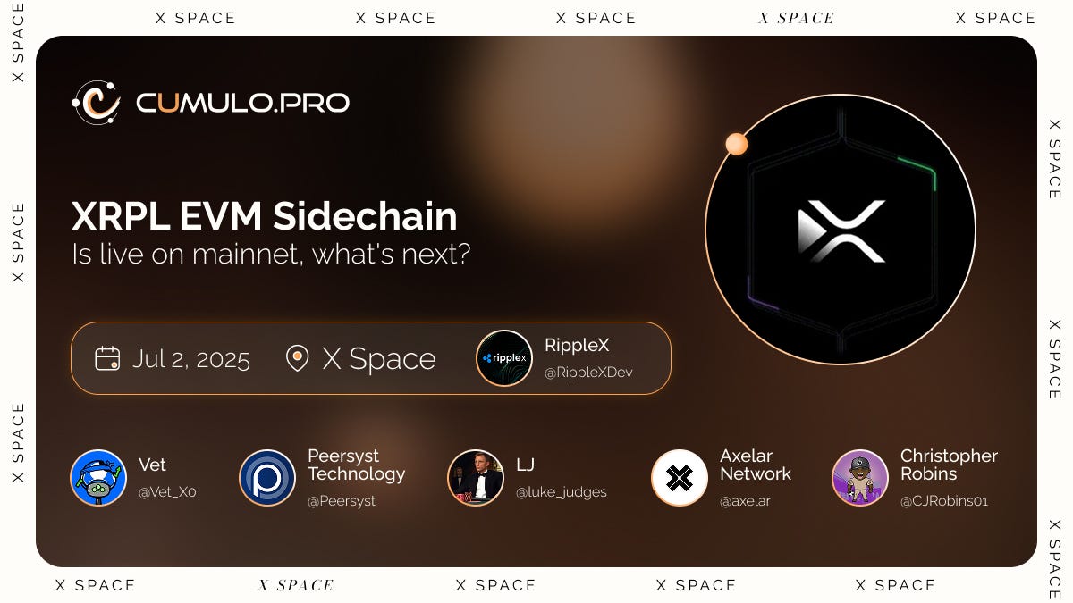 XRPL EVM Sidechain is live on mainnet, what’s next?