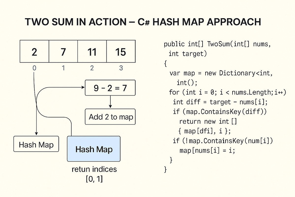 LeetCode 1: Two Sum — Explained for Beginners (With C# ) | by M Ssaid ...