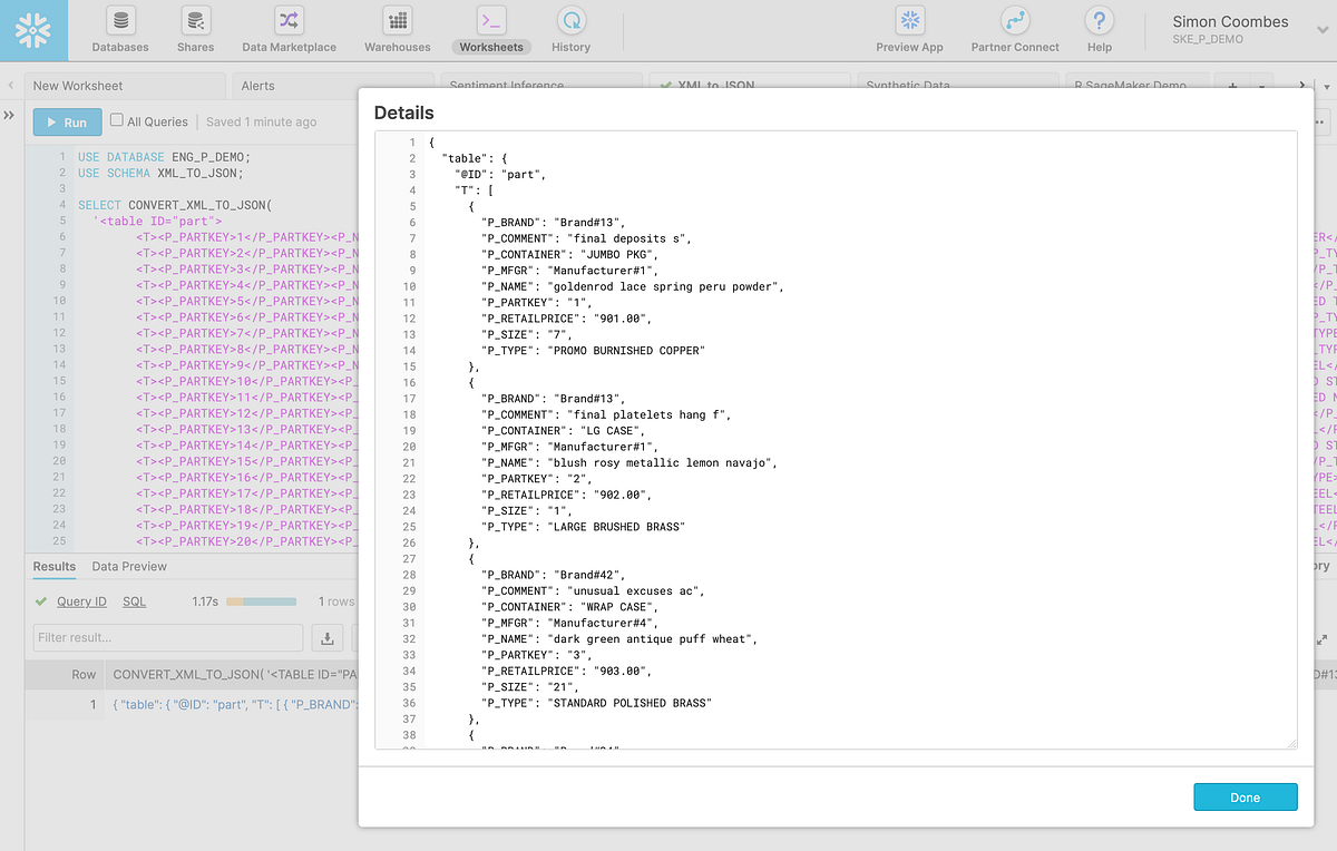 Converting XML to JSON in Snowflake using External Functions by Simon Coombes Snowflake