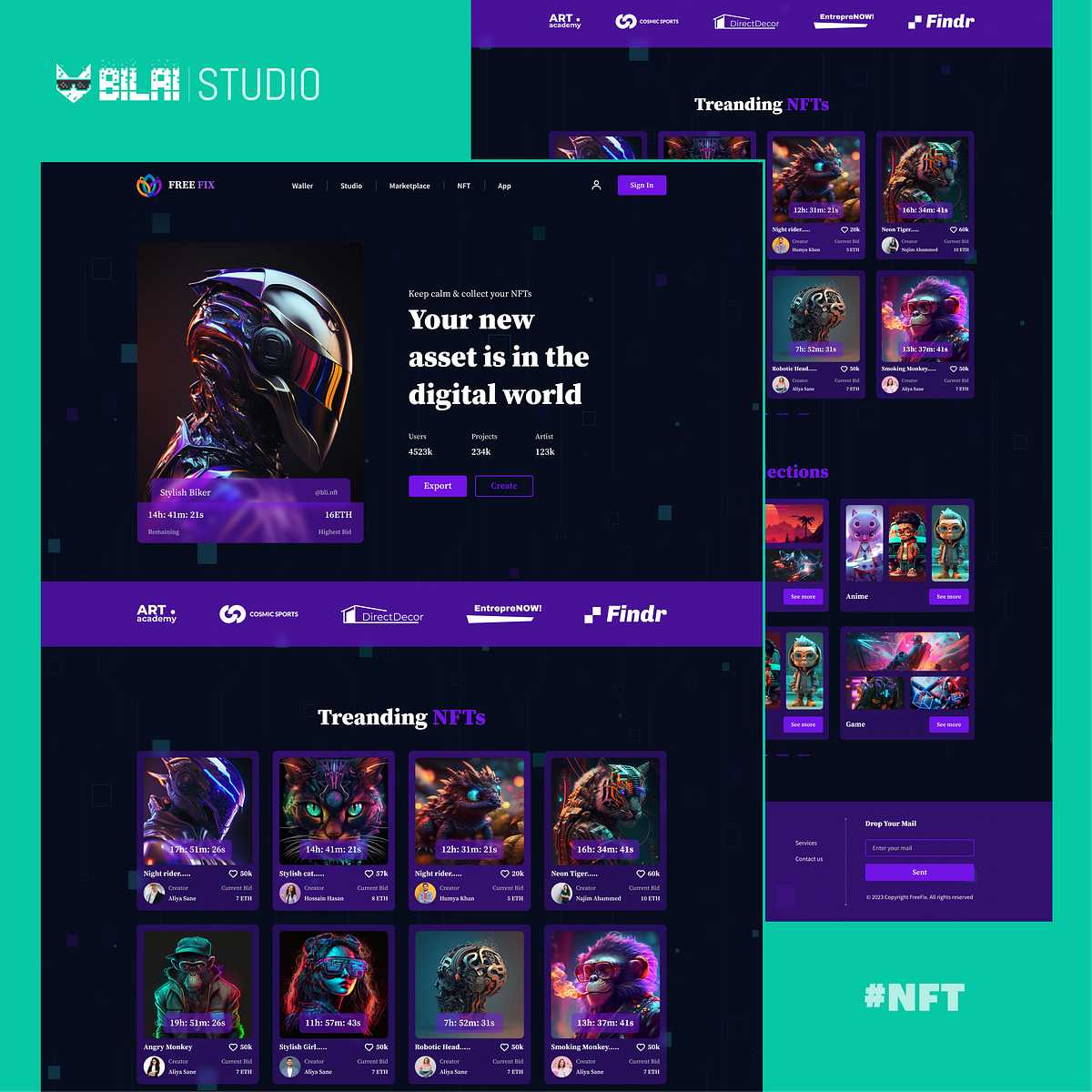 NFT website UI/UX Design - Bilai Studio - Medium