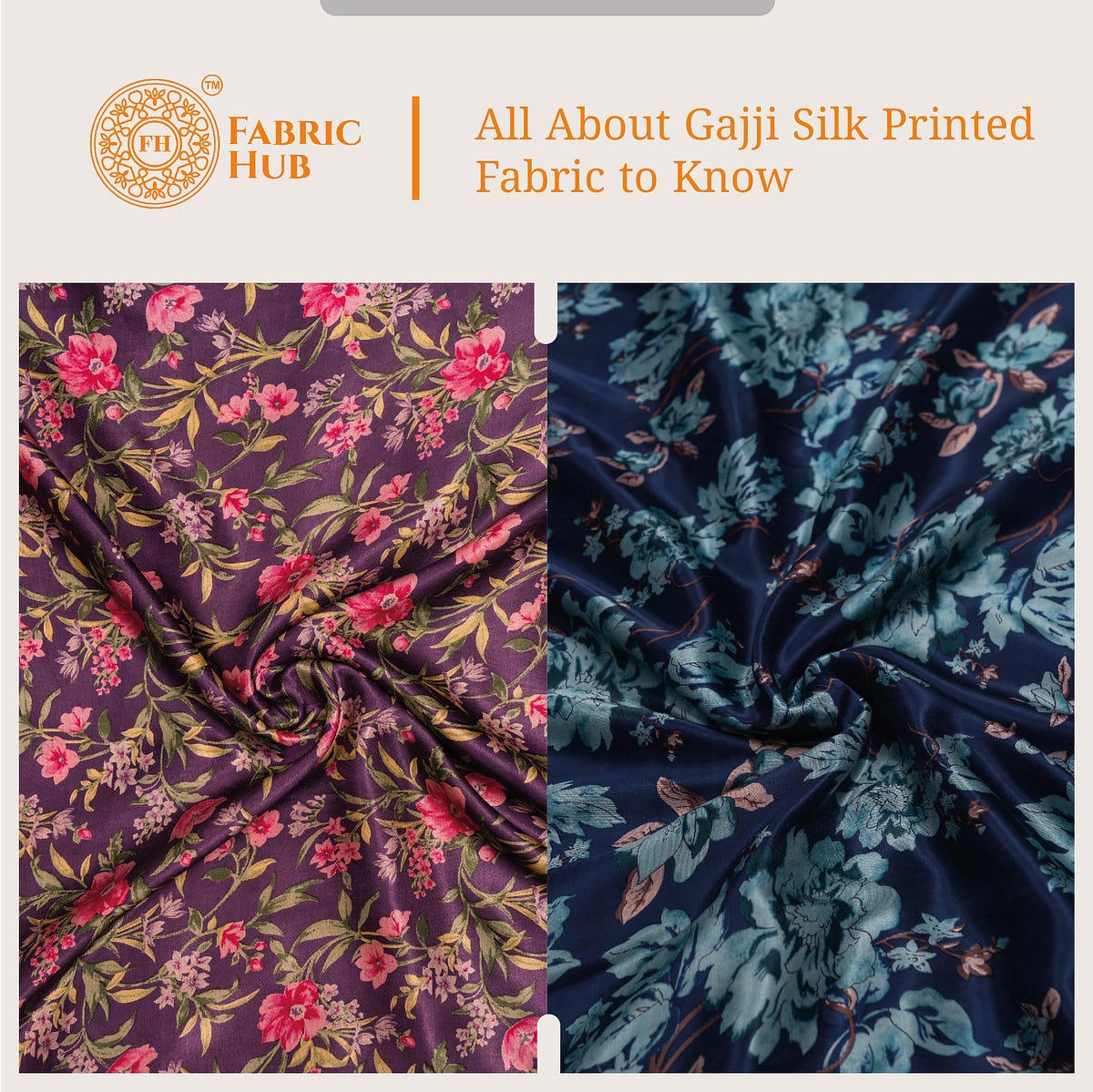 All About Gajji Silk Printed Fabric to Know by Fabric Hub Surat Medium