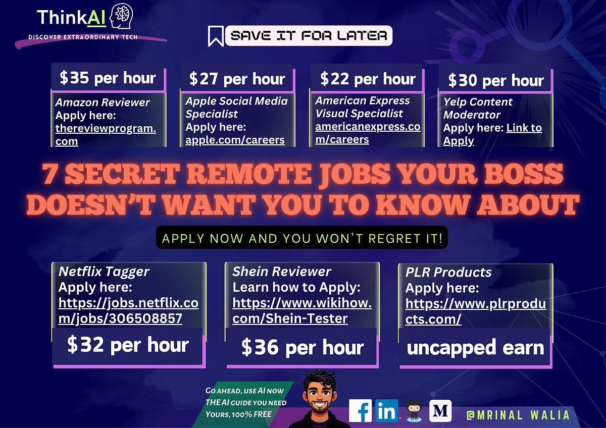 7 Secret Remote Jobs Your Boss Doesn't Want You To Know About Medium