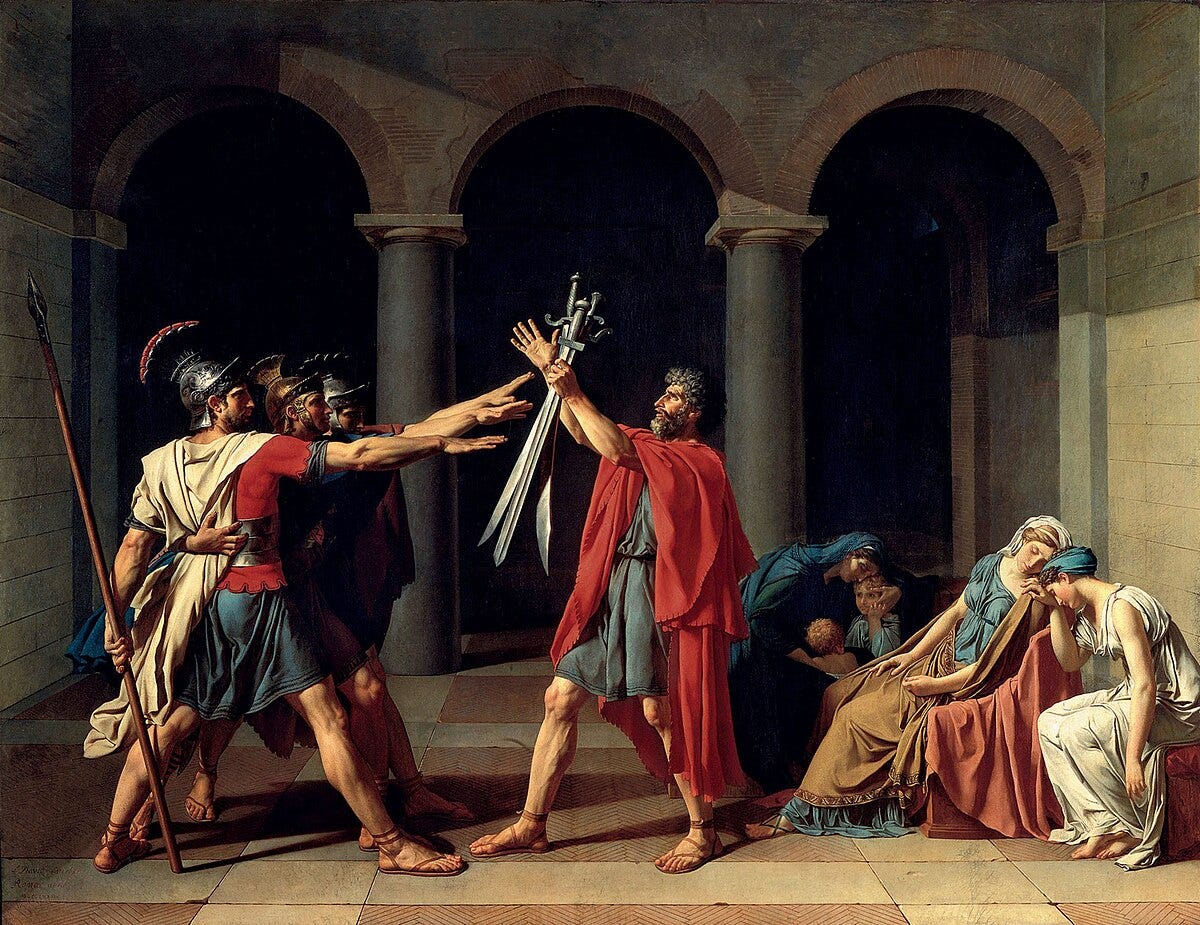 The Oath of the Horatii - Jacques Louis David