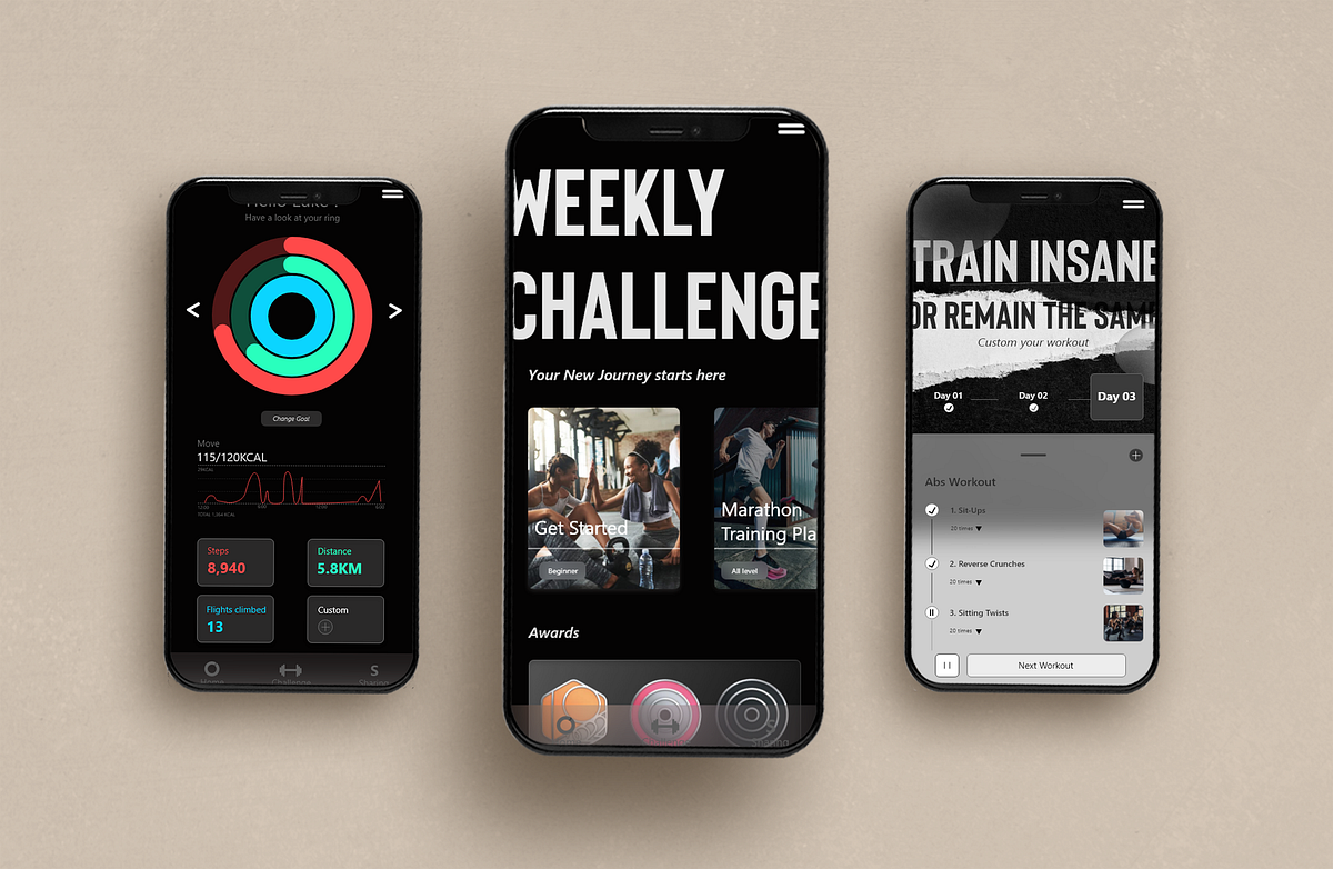 UX Case Study Apple Fitness App. A redesigned fitness app. by