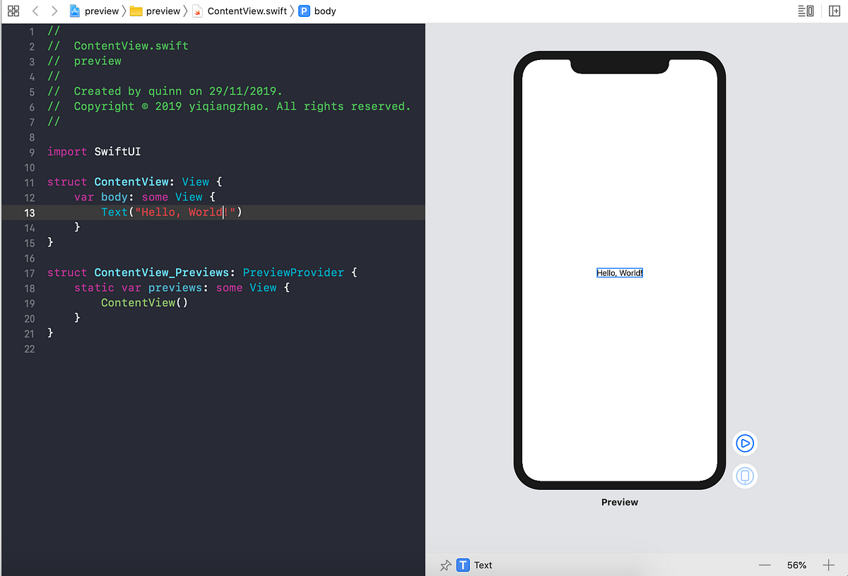 How to use SwiftUI preview editor in UIKit | by Yiqiang Zhao | Medium