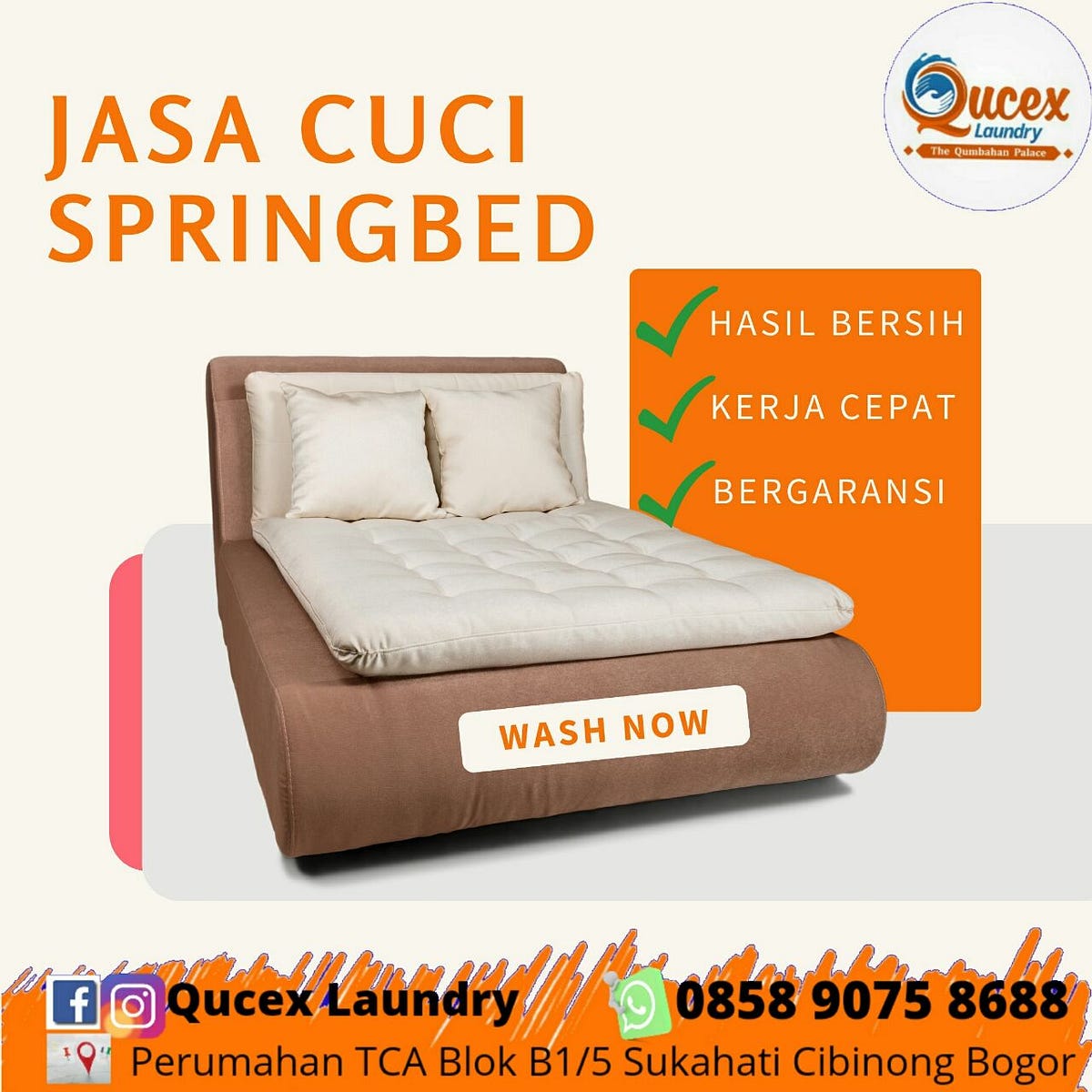 TEMPAT LAUNDRY SPRINGBED 160 X 200 CIBINONG 0858 9075 8688 Jasa