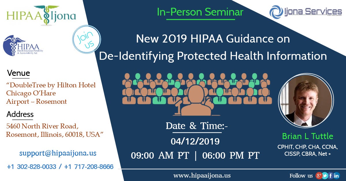 New 2019 HIPAA Guidance on DeIdentifying Protected Health Information