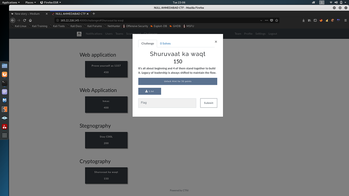 CTF- Writeup NULL Monthly Meet 22/09/2019 | by Swar Shah | InfoSec Write-ups