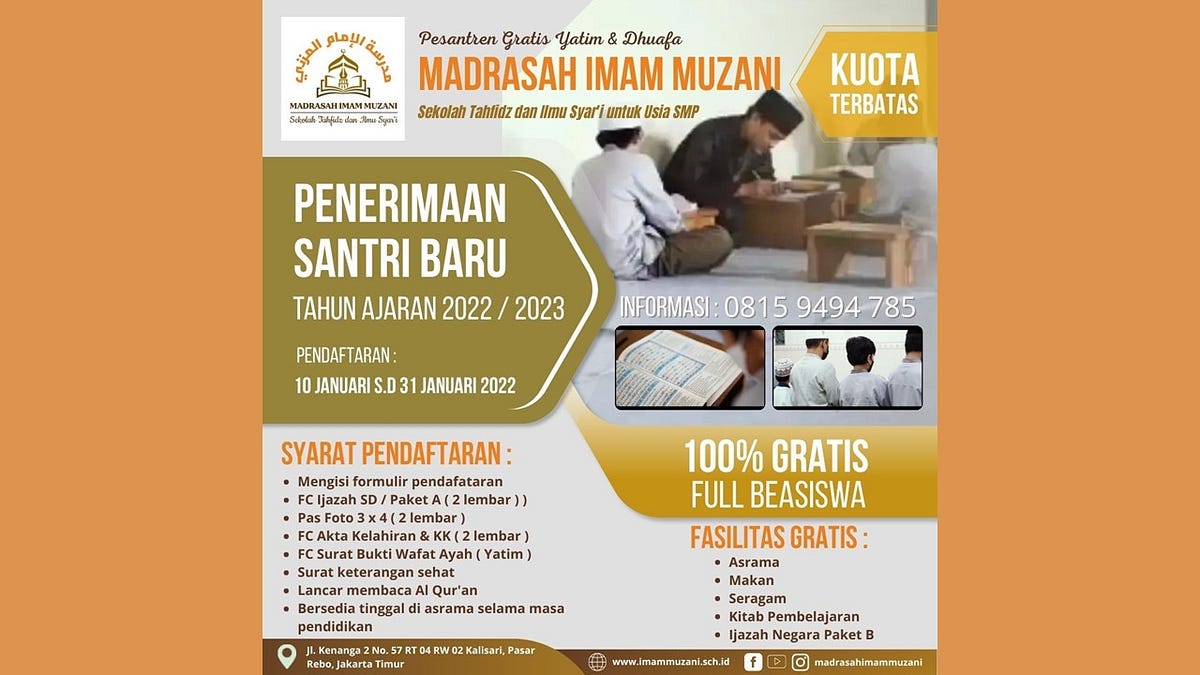 KUOTA TERBATAS Wa 0899 9840 499 Pondok Pesantren Gratis Di Depok KUOTA TERBATAS Wa 0899 9840 499 Pondok Pesantren Gratis Di Depok