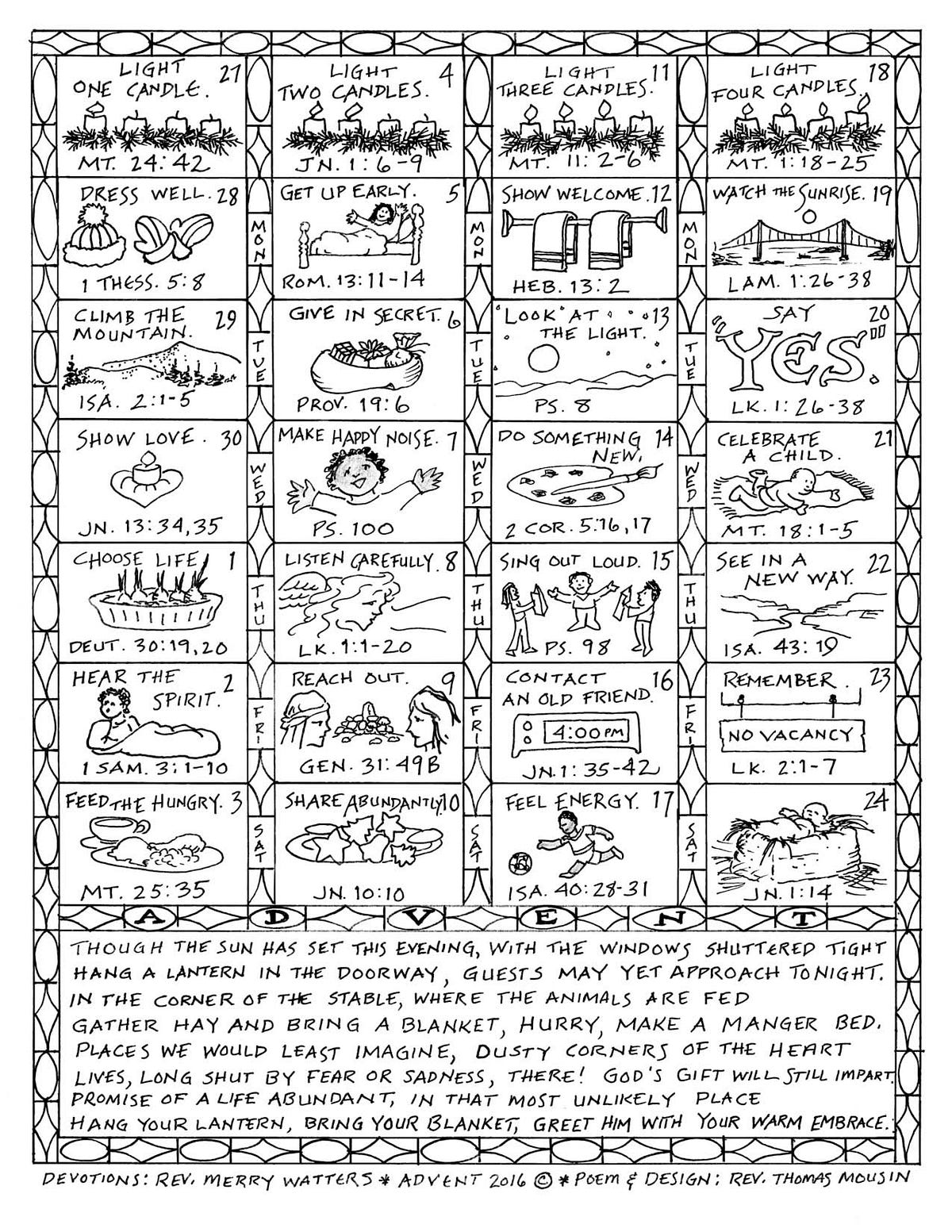 Advent Devotional Calendar. Thomas Mousin and Merry Watters have… by