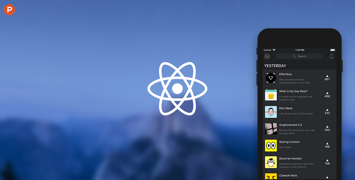 Product Hunt Mobile Theme with Redux in React Native