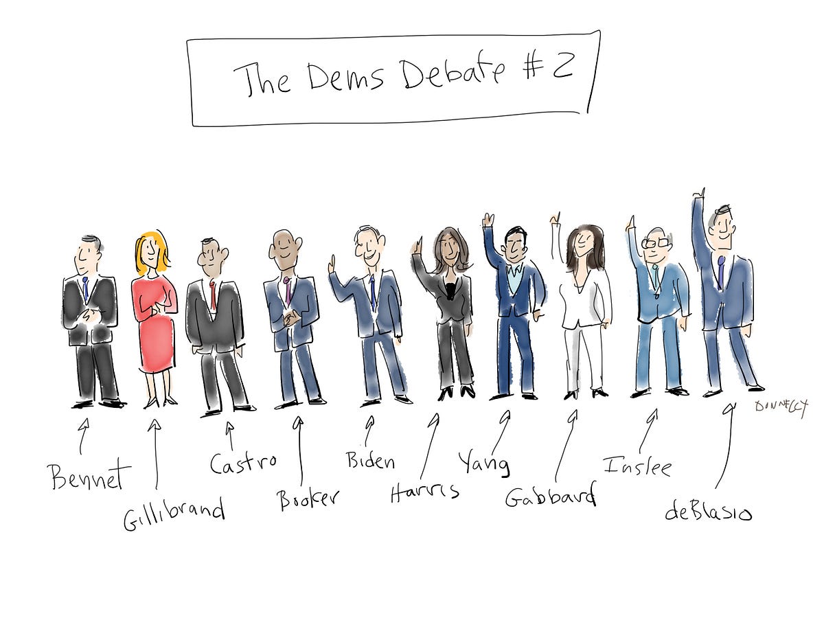 The Democrats Debate, Night Two. It’s not easy to draw tension, but I ...