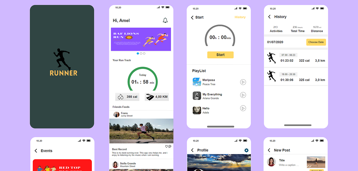 Runner Application — UI/UX Case Study | by Fanya Febriana | Medium