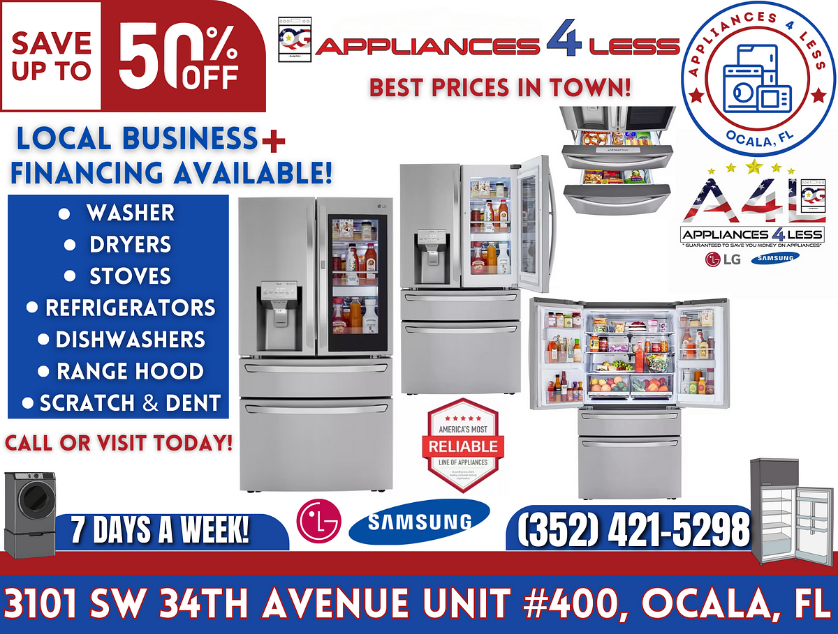 🏡 ⚙️ ⚡ Appliances 4 Less Ocala ⚡ ⚙️ 🏡 | by Appliance 4 Less ( Ocala ) |  Medium