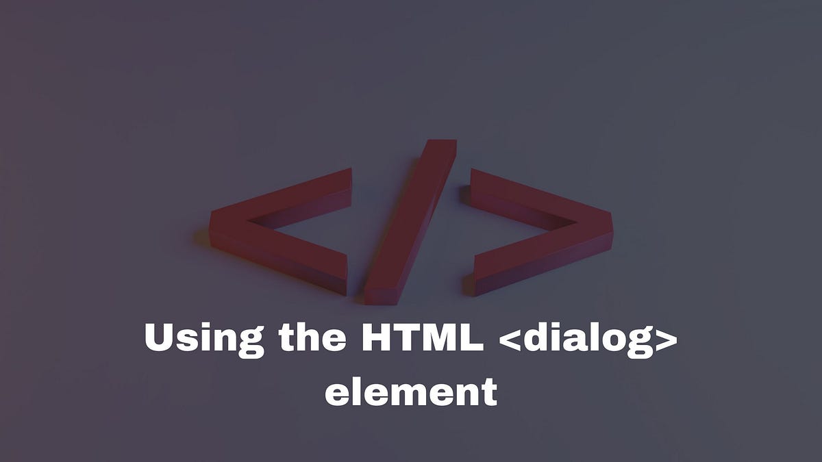 Using the HTML element | Stackademic