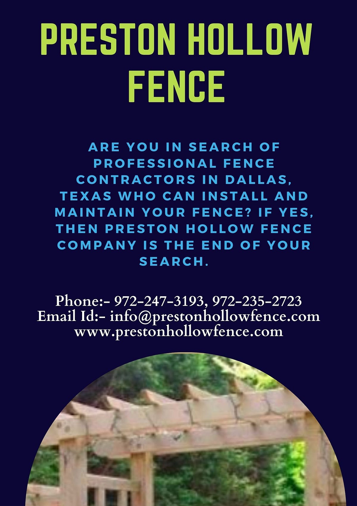 Preston Hollow Fence Preston hollow fence Medium