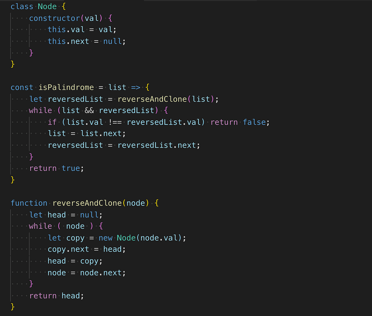 Determining If a Linked List is a Palindrome by Jackattack Level Up