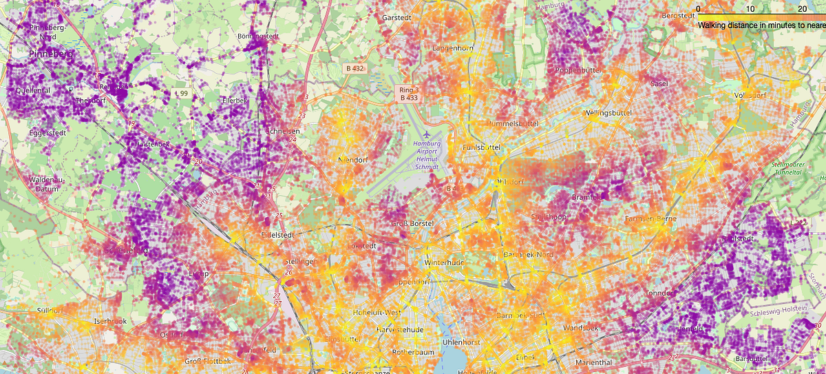 Creating a Traveling Distance Map for a Whole City With Python | by ...