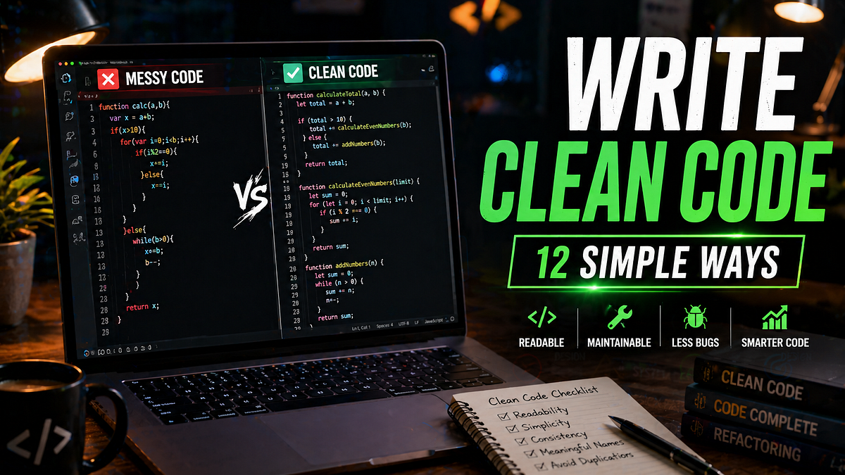 12 Simple Ways to Write Cleaner and Smarter Code | by Gopi C K | May ...