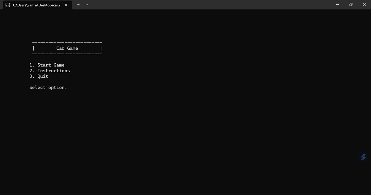 Simple Car Racing Game Code in C++ | by Vamsinaik | Medium