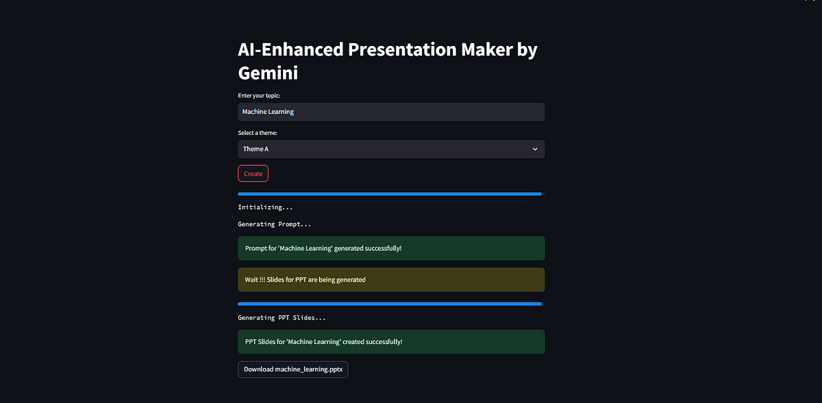 AI-Enhanced Presentation Maker: Automating PowerPoint Generation with ...
