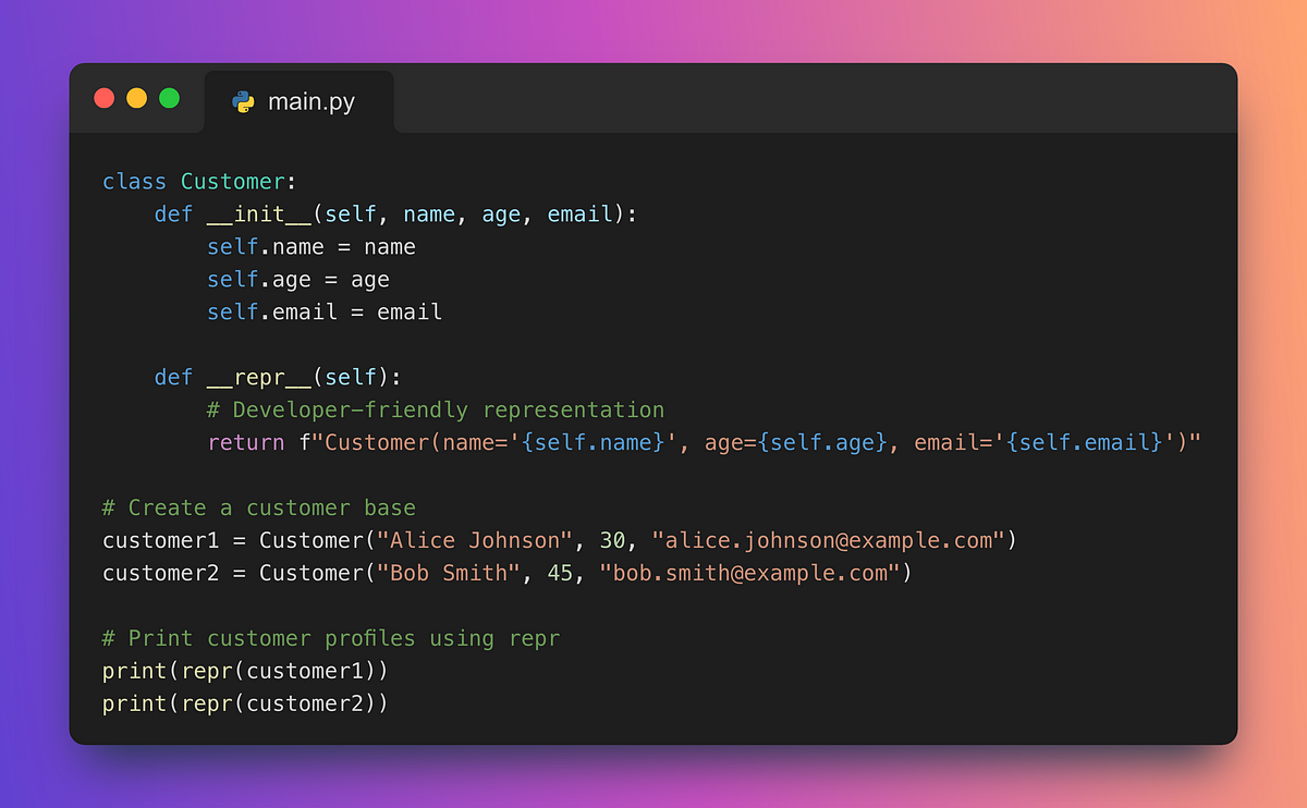 Understanding __repr__ and __str__ in Python | by Dimeji | Medium