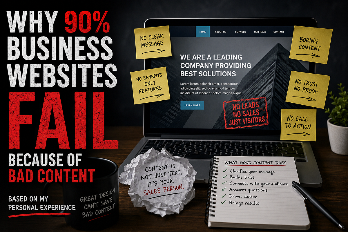 Why 90% Business Websites Fail Because of Bad Content | by Archana ...