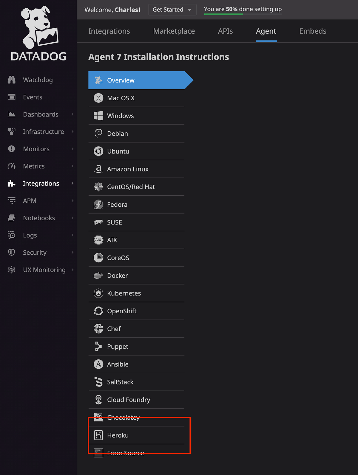 How to use Datadog for monitoring and logging NodeJS on Heroku by