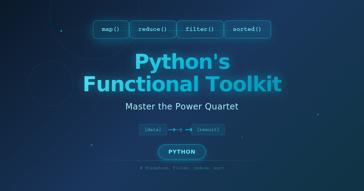 Working with Map, Reduce, Filter, and Sort in Python | by Stanley ...
