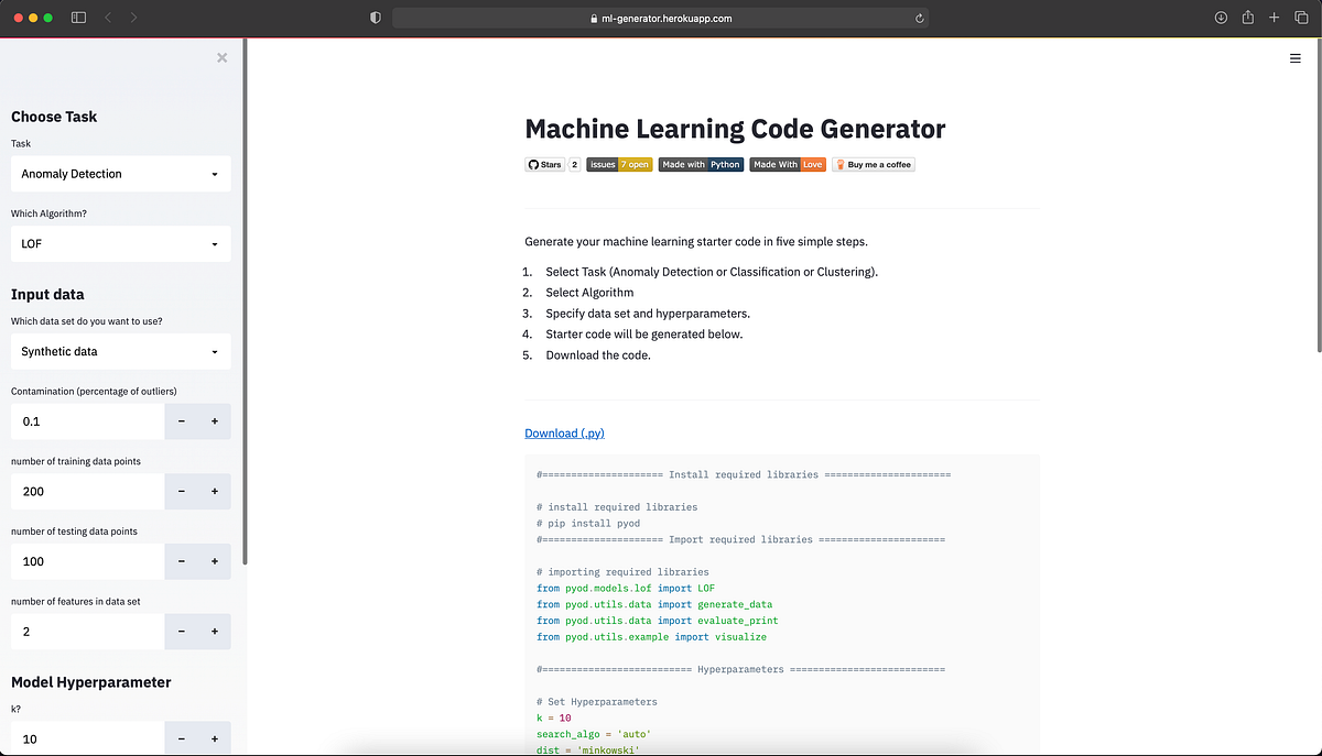 Generate Machine Learning Code in Few Clicks Using Machine Learning ...
